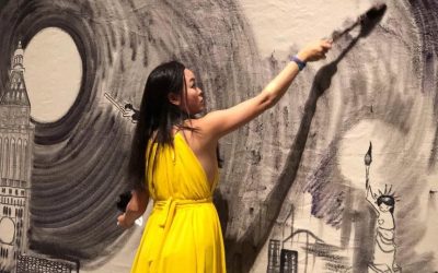 A live painting gig at Phillips New York