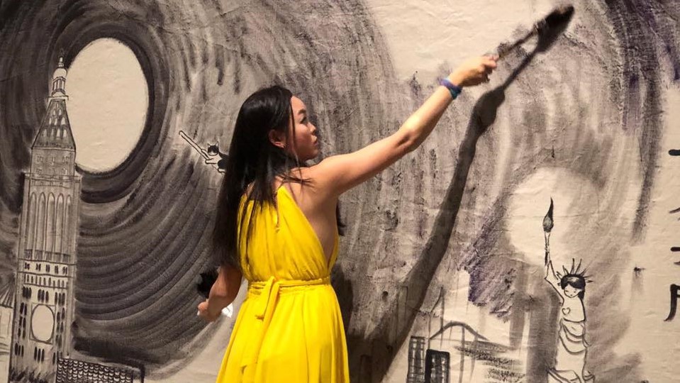 A live painting gig at Phillips New York